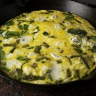 Ramp, Asparagus, and Goat Cheese Frittata